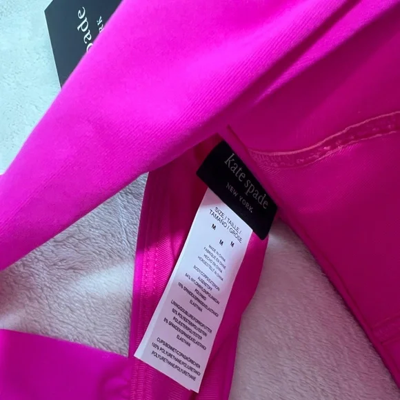 Kate Spade Bikini Set Size Medium NWT Hot Pink Underwire Top 2 Piece Swimsuit - Picture 8 of 10